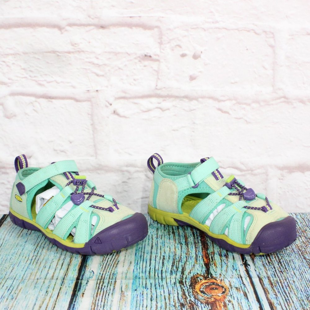 Keen Seacamp Multicolor Nylon Bungee Waterproof Outdoor Sports Sandals Size 1 - Picture 3 of 9